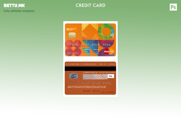 Модерен стил на Хрватска Подравска банка мастер картички шаблон